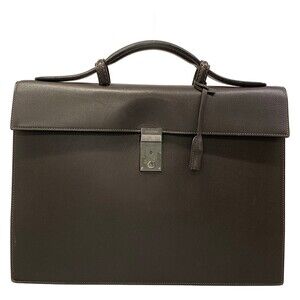 Delvaux Dark Brown Leather Business Bag #339844D81B